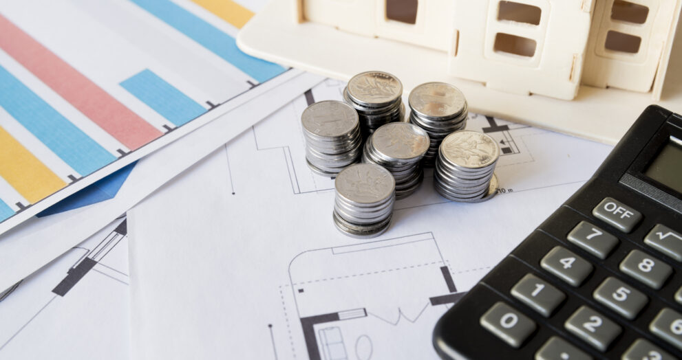 graph stack coins calculator house model blueprint